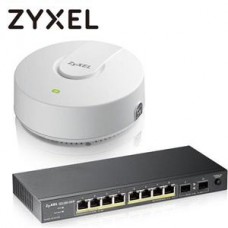 ZyXEL GS1100-10HP 8埠 GbE 無網管交換器+NWA-1123AC 